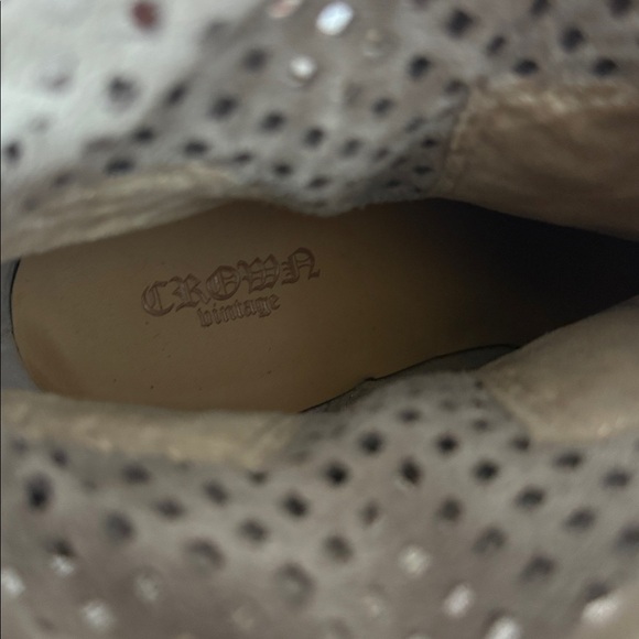 Crown Vintage | Clifton Taupe Suede Ankle Boots - laser cut mesh accents - 7.5 - Picture 3 of 5
